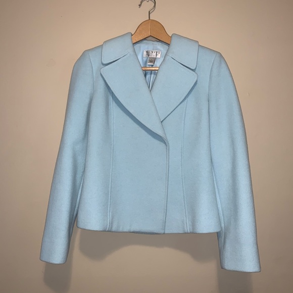 Talbots Jackets & Blazers - Talbots | Light Blue Wool Blend Coat